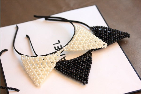 Pearl cat ears headband
