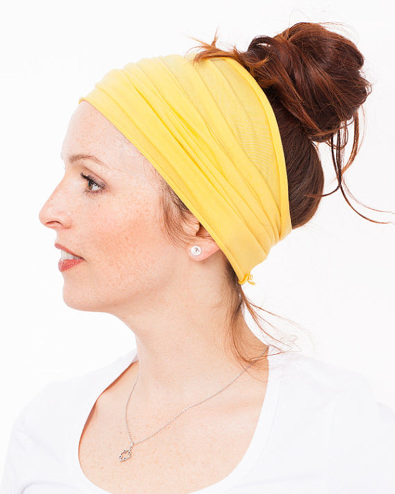 Solid colour multi-purpose seamless head wrap