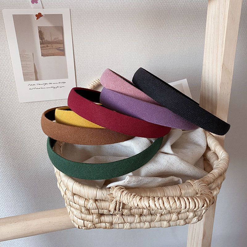 Knitted fabric plain colour headband