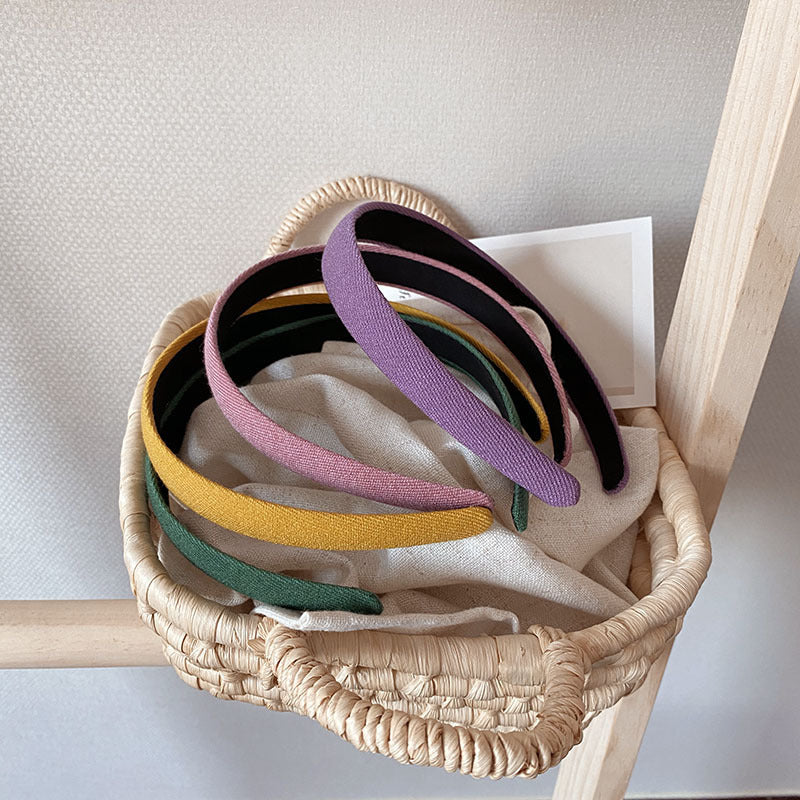 Knitted fabric plain colour headband