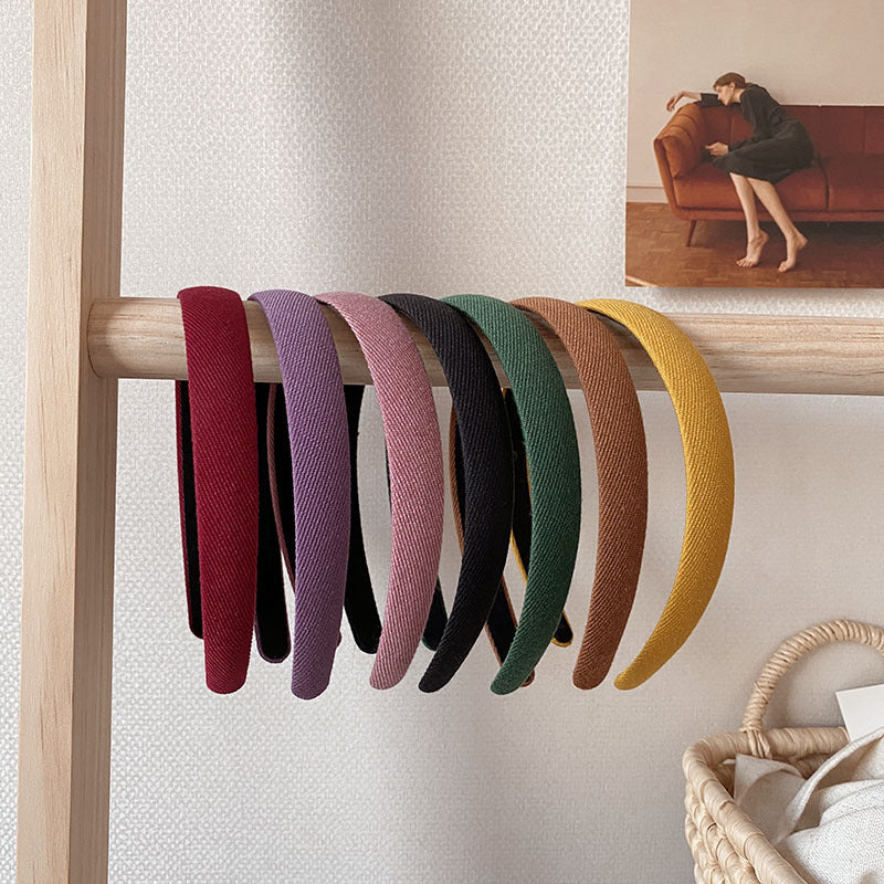 Knitted fabric plain colour headband