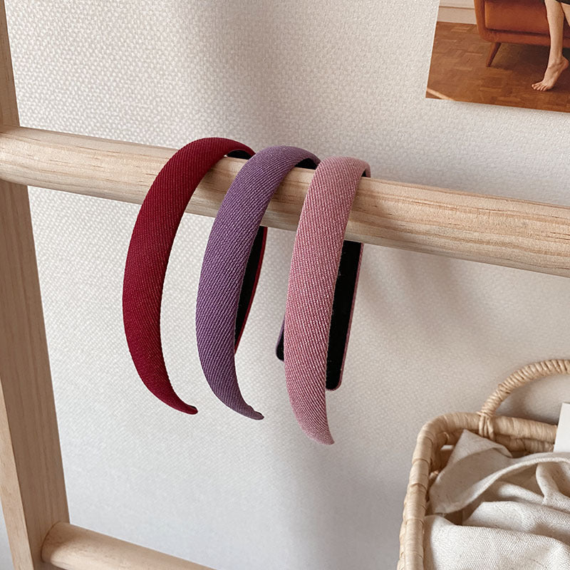 Knitted fabric plain colour headband