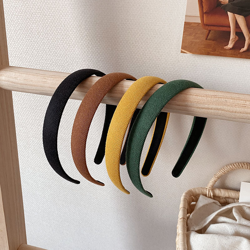Knitted fabric plain colour headband