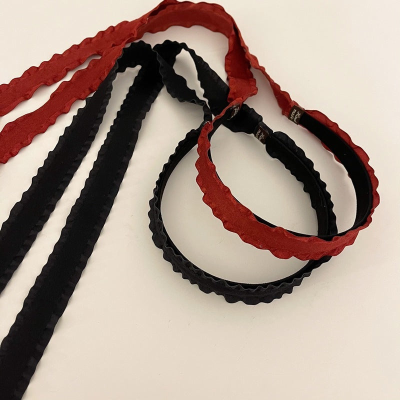 Chiffon ribbon headband with long tails