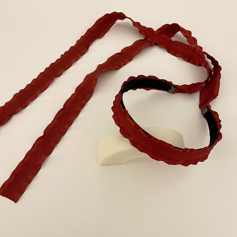 Chiffon ribbon headband with long tails