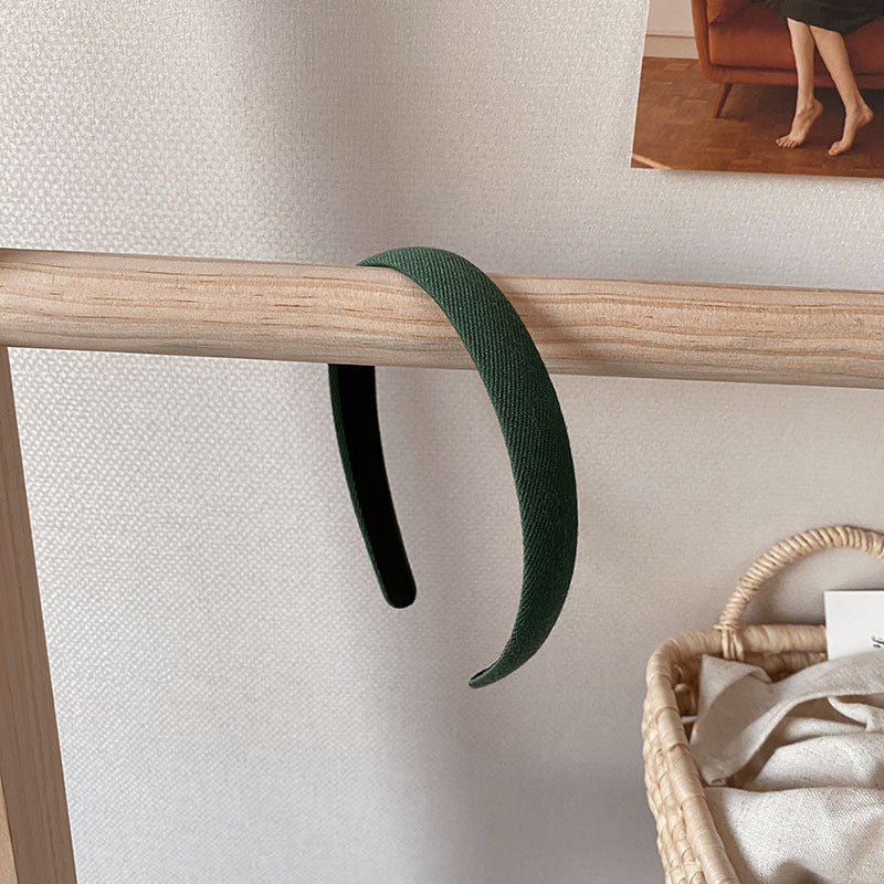 Knitted fabric plain colour headband