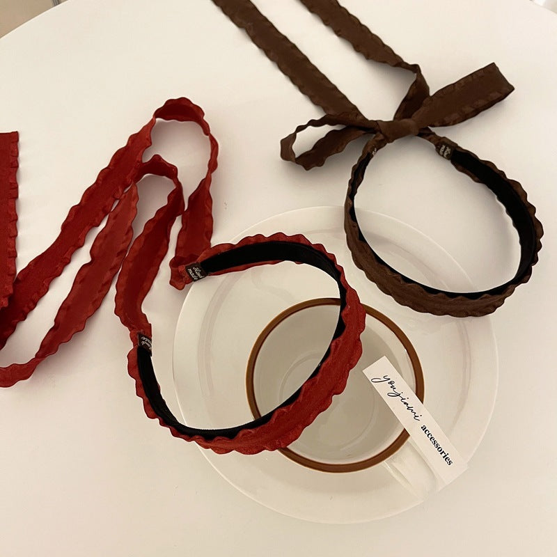 Chiffon ribbon headband with long tails