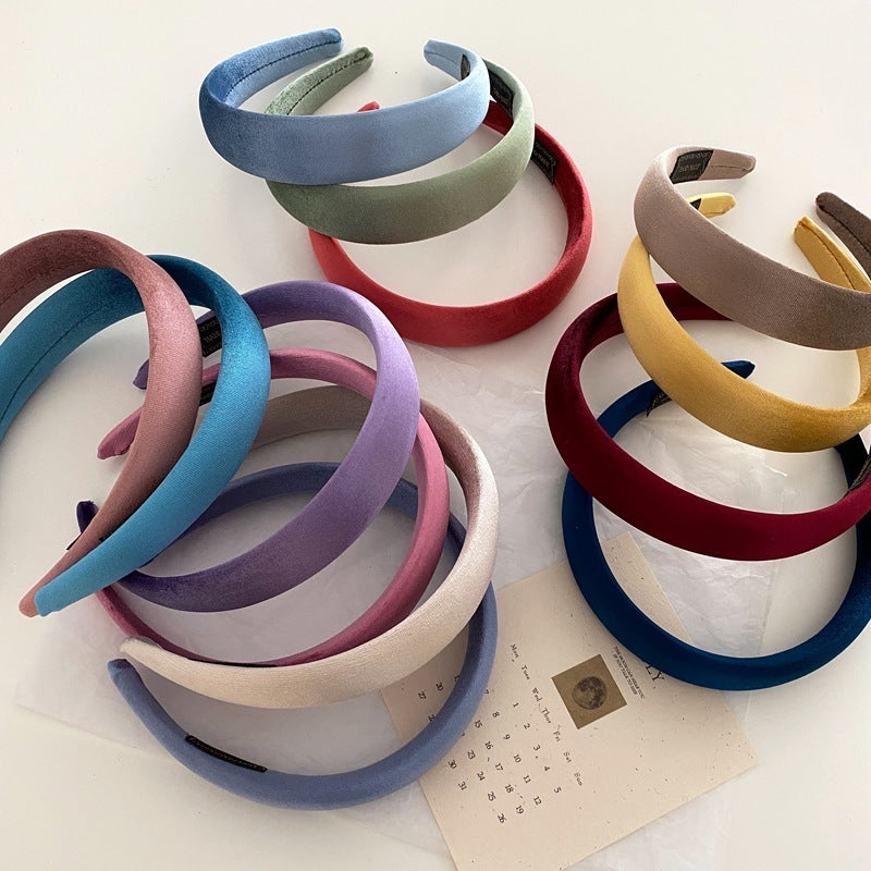 Glossy velvet headband
