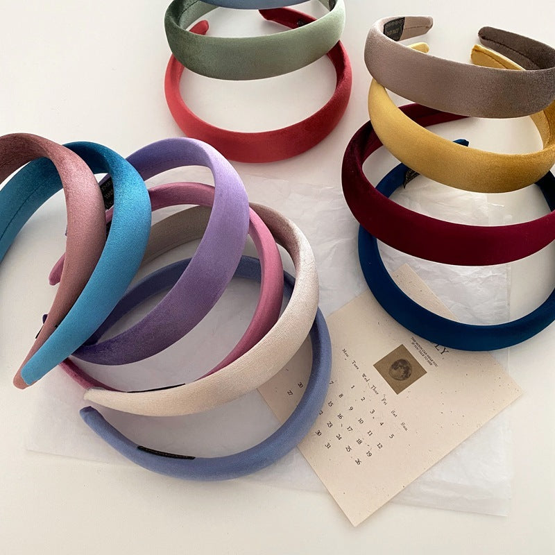 Glossy velvet headband