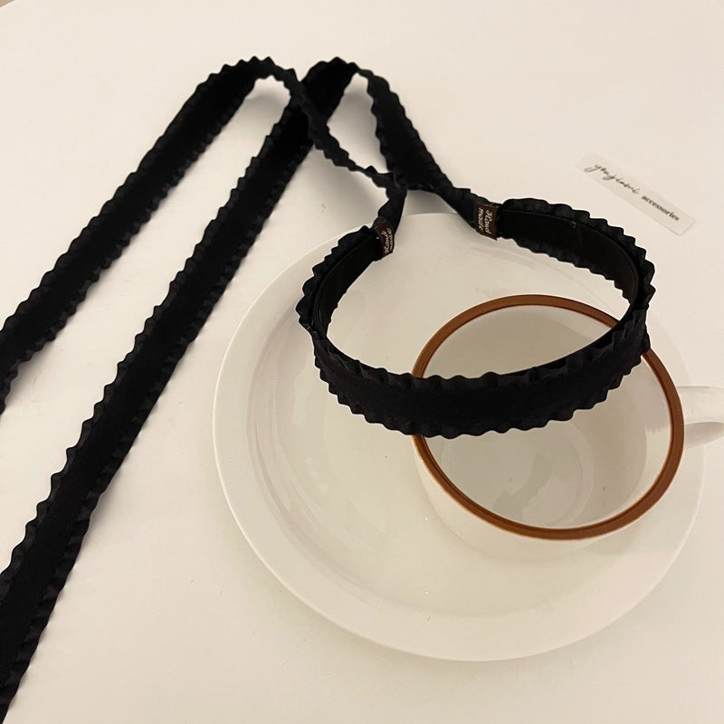 Chiffon ribbon headband with long tails