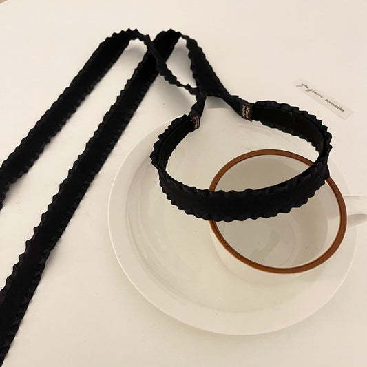 Chiffon ribbon headband with long tails