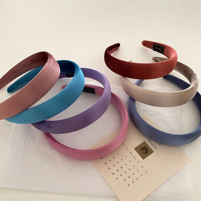 Glossy velvet headband