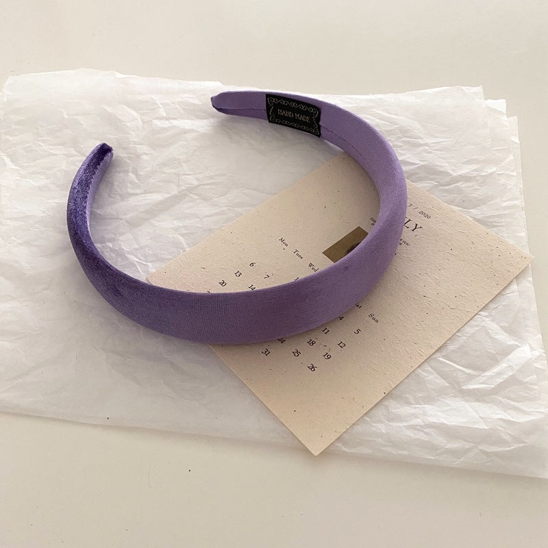 Glossy velvet headband