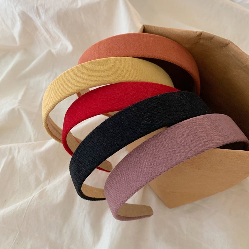 Plain colour knitted fabric headband
