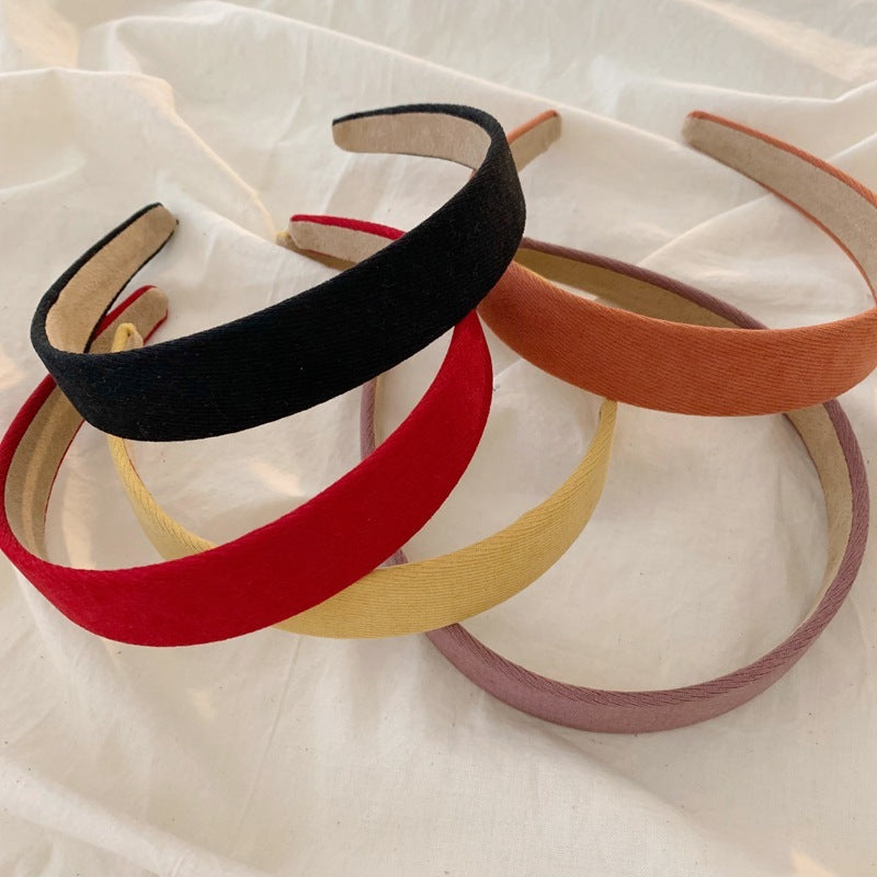 Plain colour knitted fabric headband