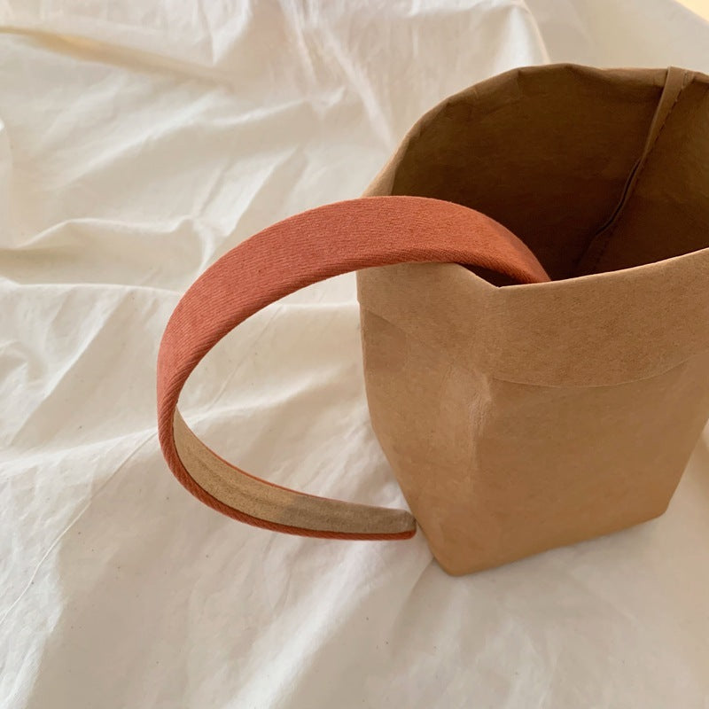 Plain colour knitted fabric headband