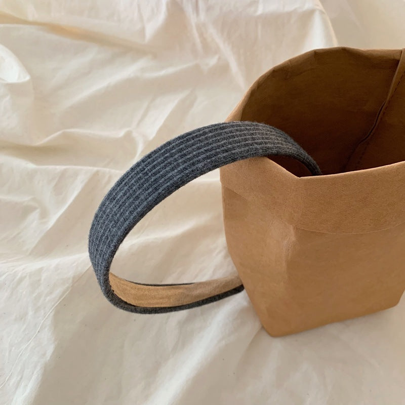Striped knitted fabric headband
