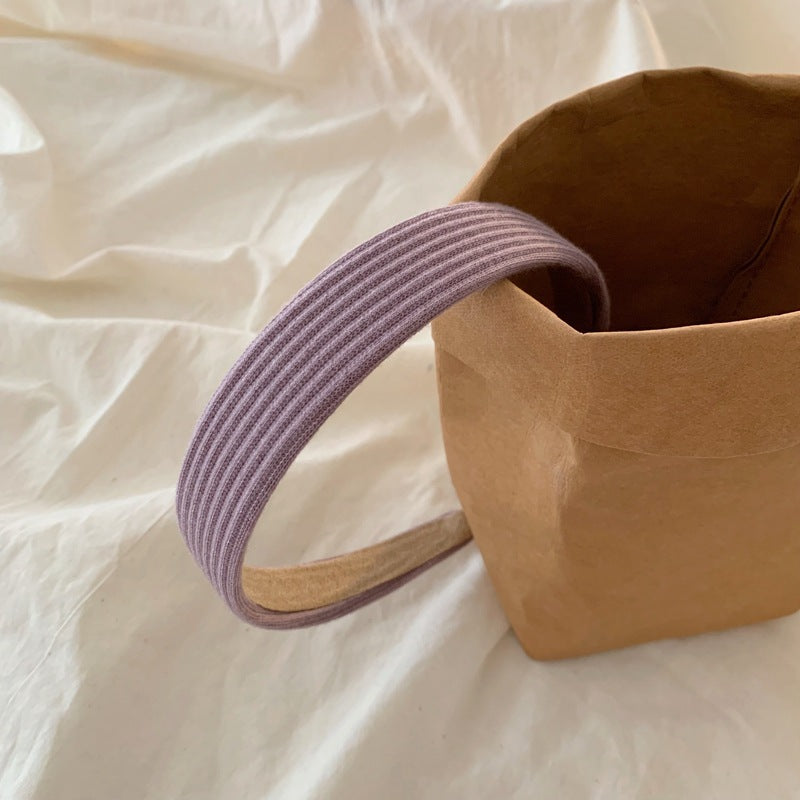 Striped knitted fabric headband