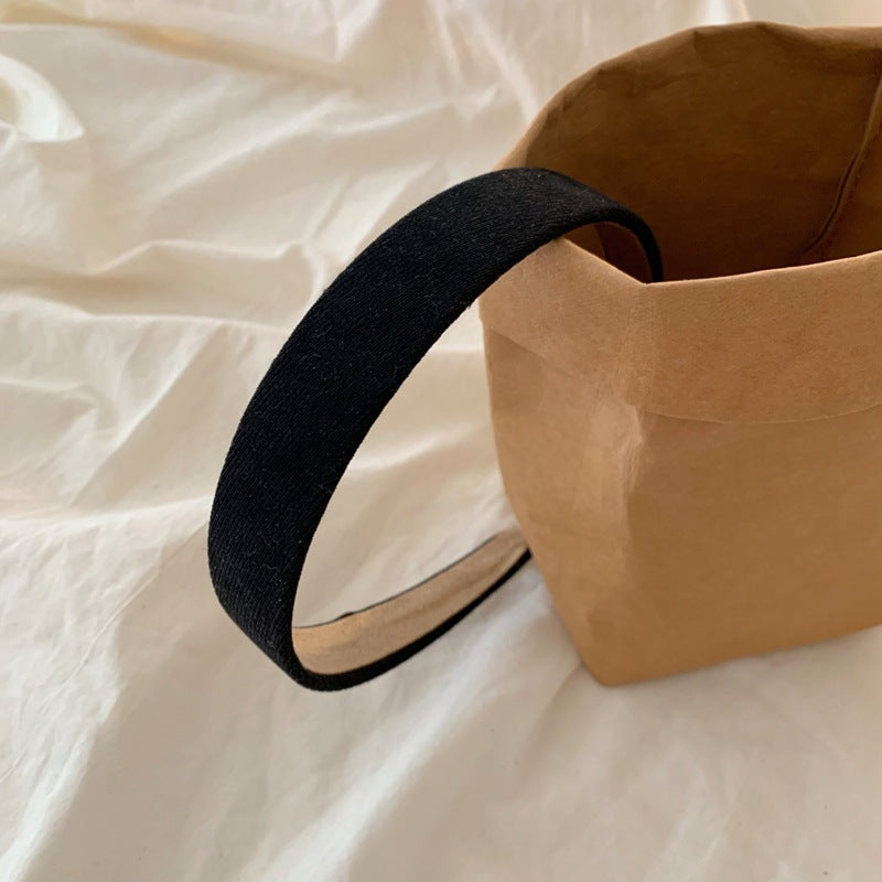 Plain colour knitted fabric headband