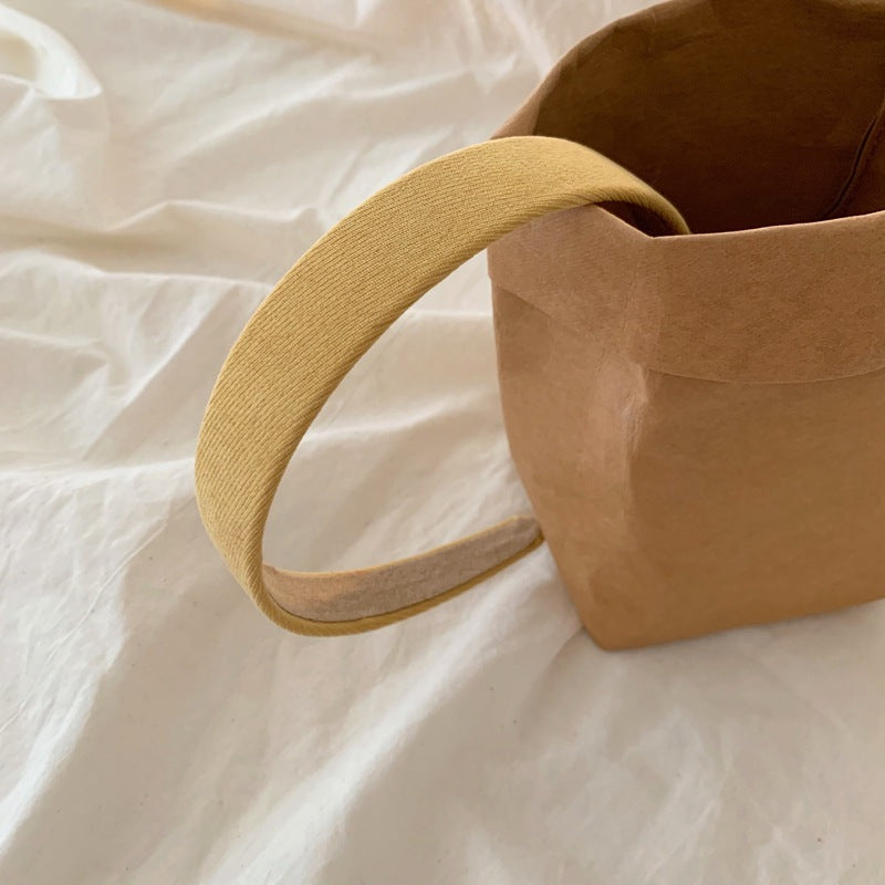 Plain colour knitted fabric headband