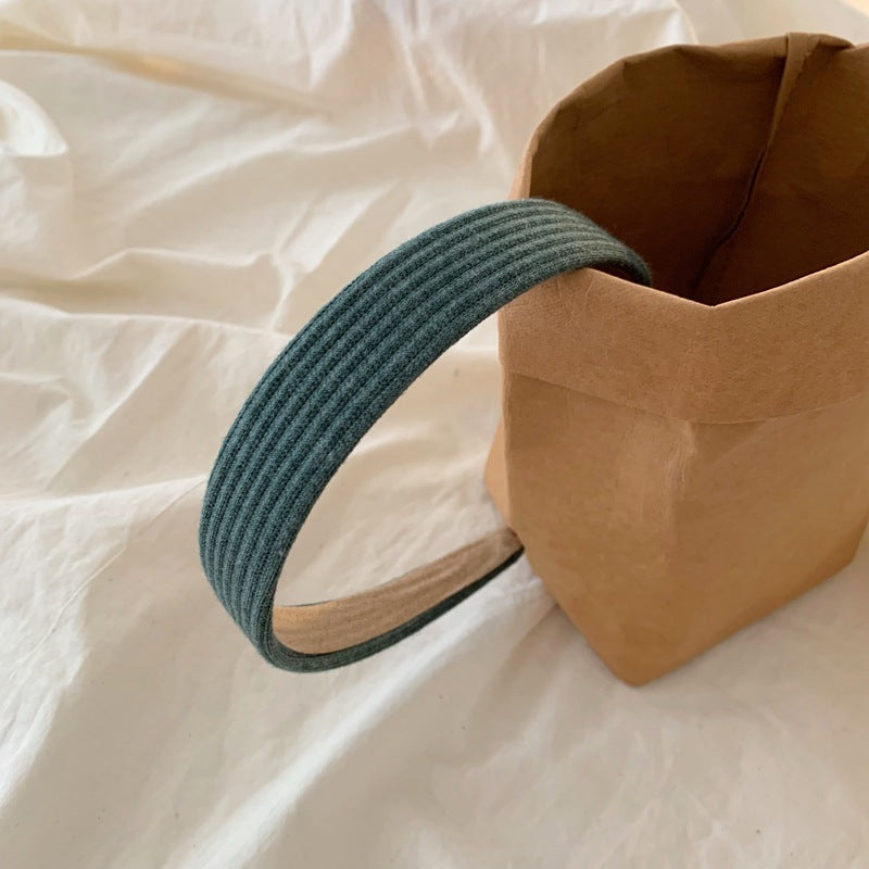 Striped knitted fabric headband