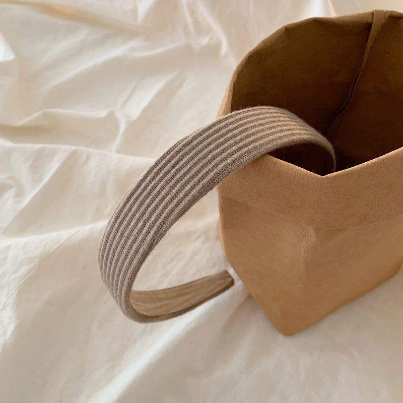 Striped knitted fabric headband