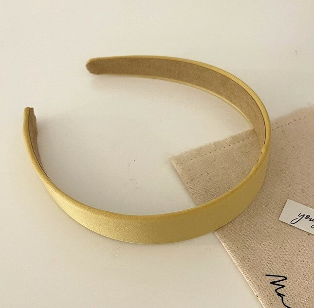 Plain colour satin chiffon headband