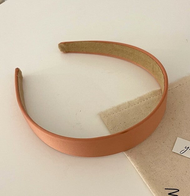 Plain colour satin chiffon headband