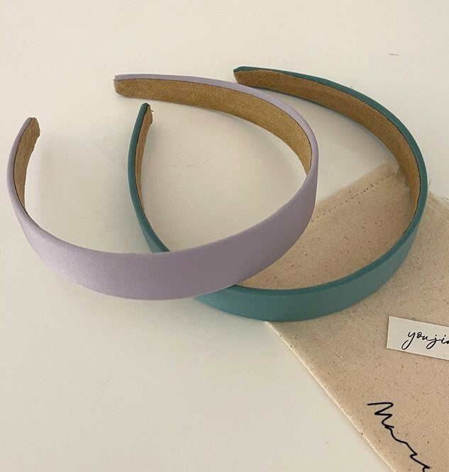 Plain colour satin chiffon headband