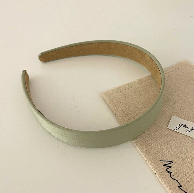 Plain colour satin chiffon headband