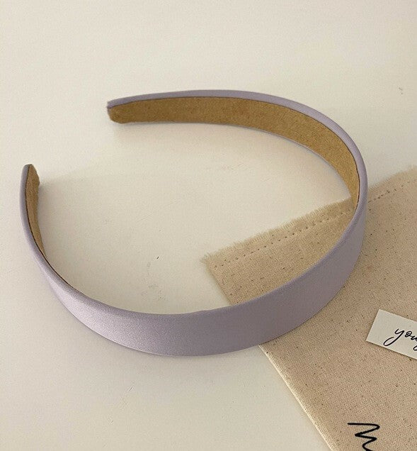 Plain colour satin chiffon headband