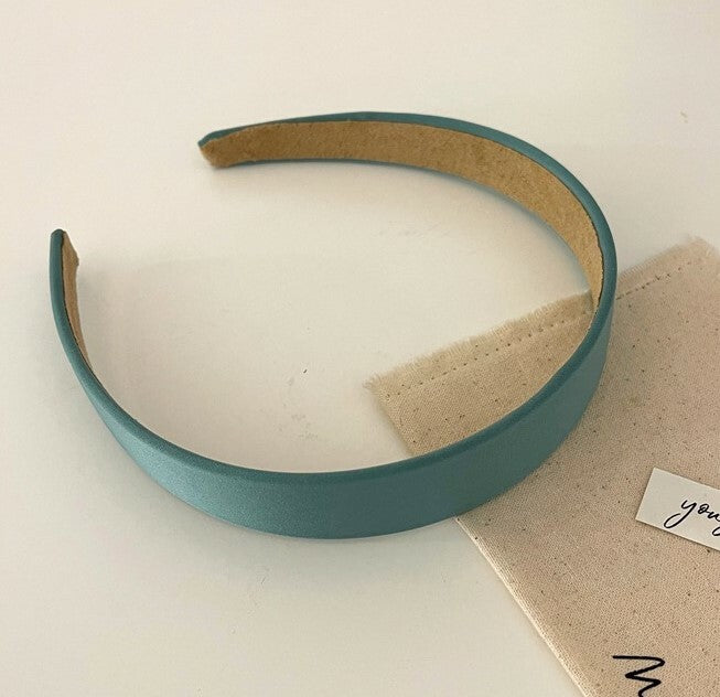Plain colour satin chiffon headband