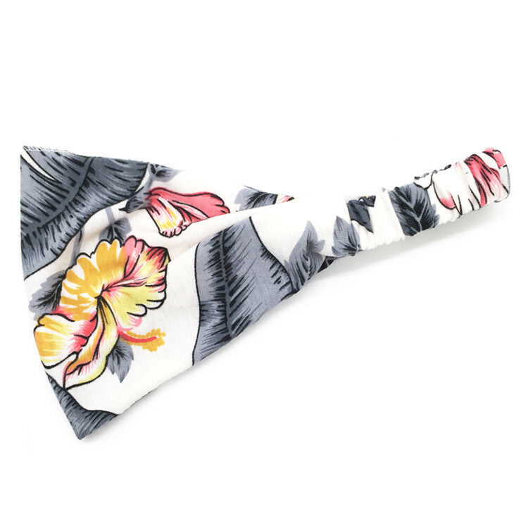 Printed thin cotton bandanna headband
