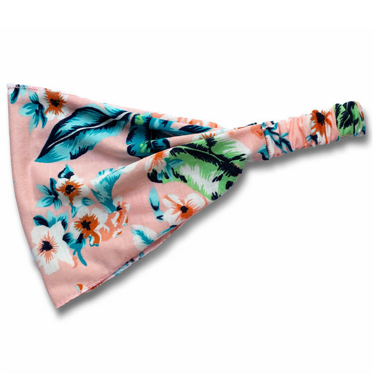 Printed thin cotton bandanna headband