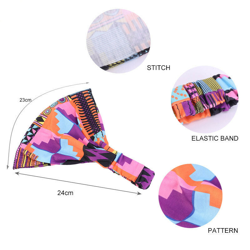 Geometric Patterns multi-coloured bandanna headband