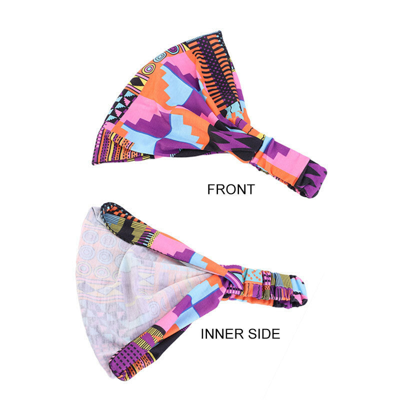 Geometric Patterns multi-coloured bandanna headband