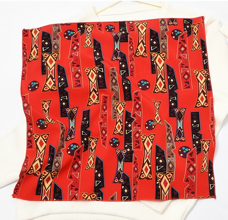 Geometry chiffon square scarf
