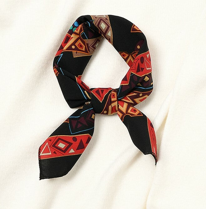 Geometry chiffon square scarf