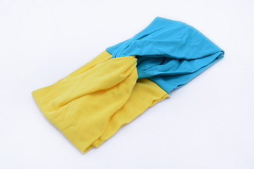 Twist-colour cotton turban headband