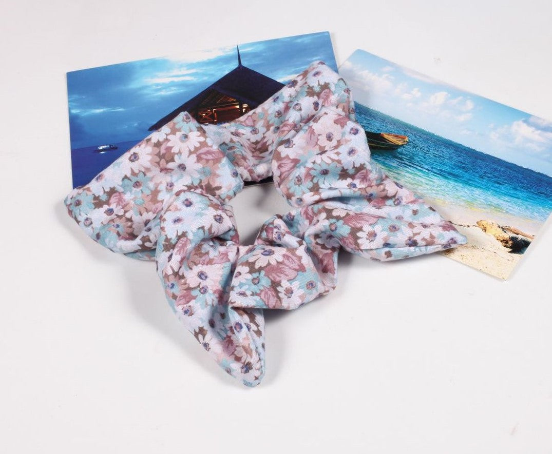 Soft chiffon square scrunchies