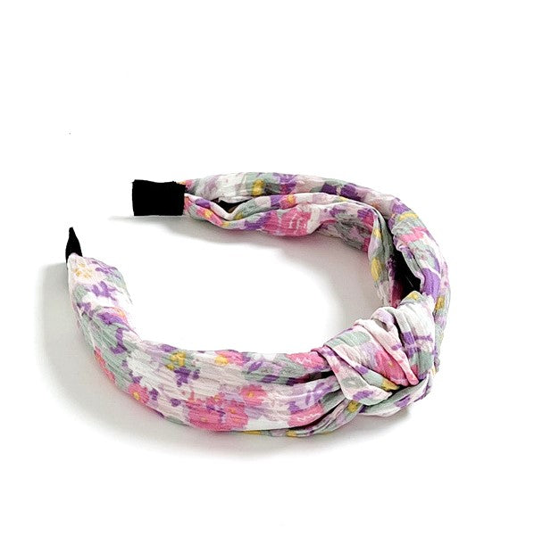 Floral knotted headband