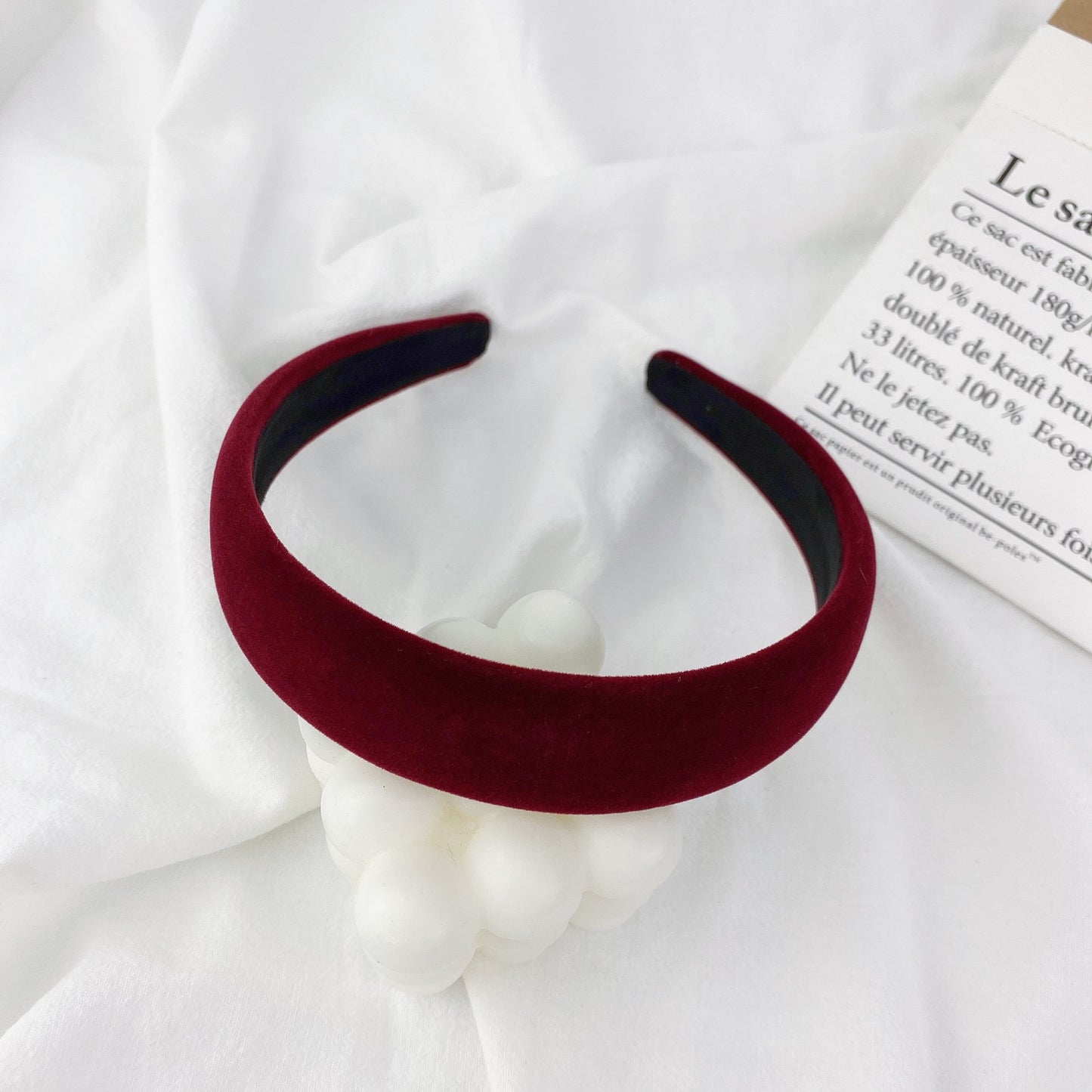 Thinly padded velvet headband
