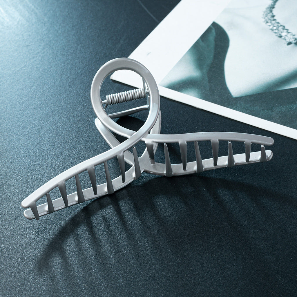 Matte metal hair claw