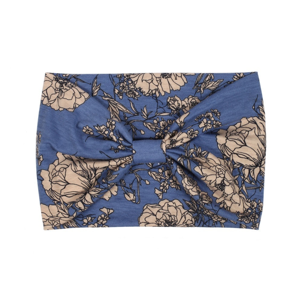 Large flowers 2-way bandanna headband