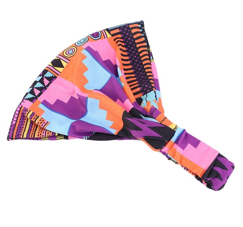 Geometric Patterns multi-coloured bandanna headband