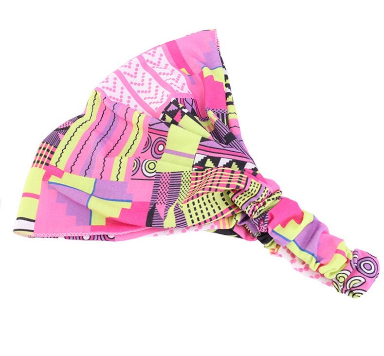 Geometric Patterns multi-coloured bandanna headband