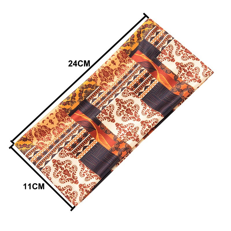 Multi-coloured leopard floral loop hair band