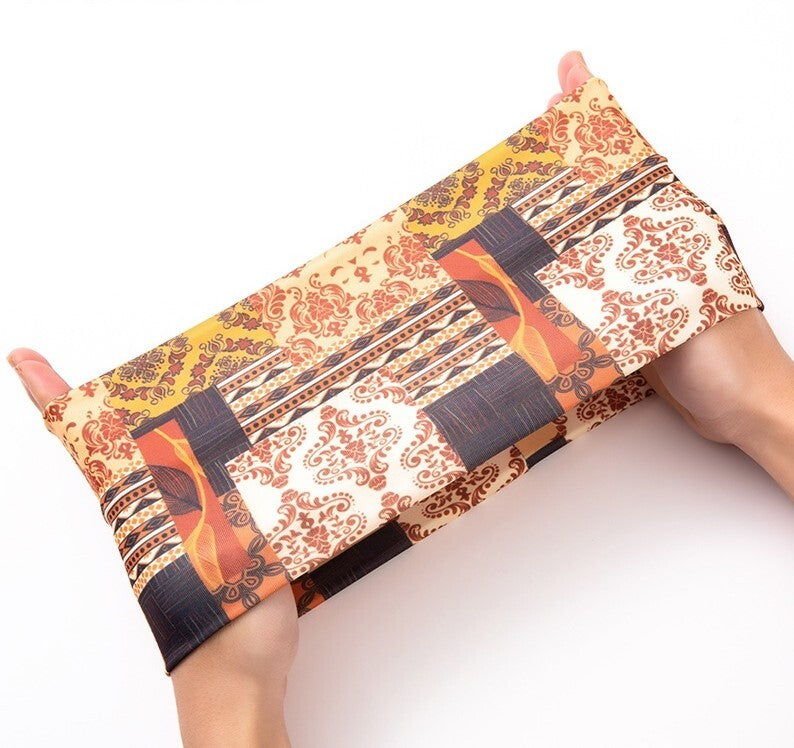 Multi-coloured leopard floral loop hair band