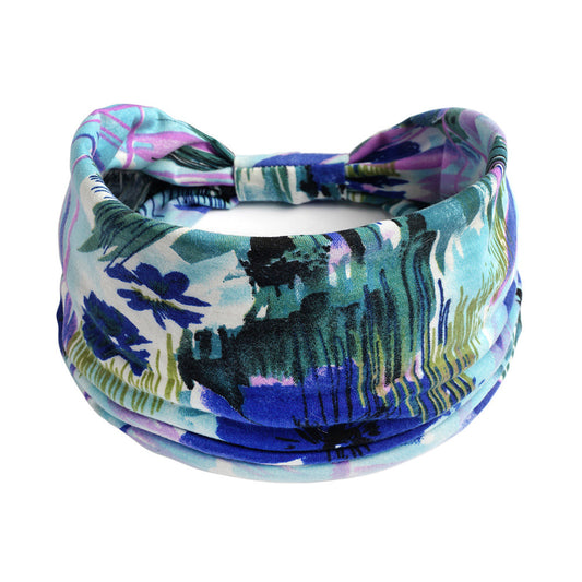 2-way wet paint floral bandanna headband