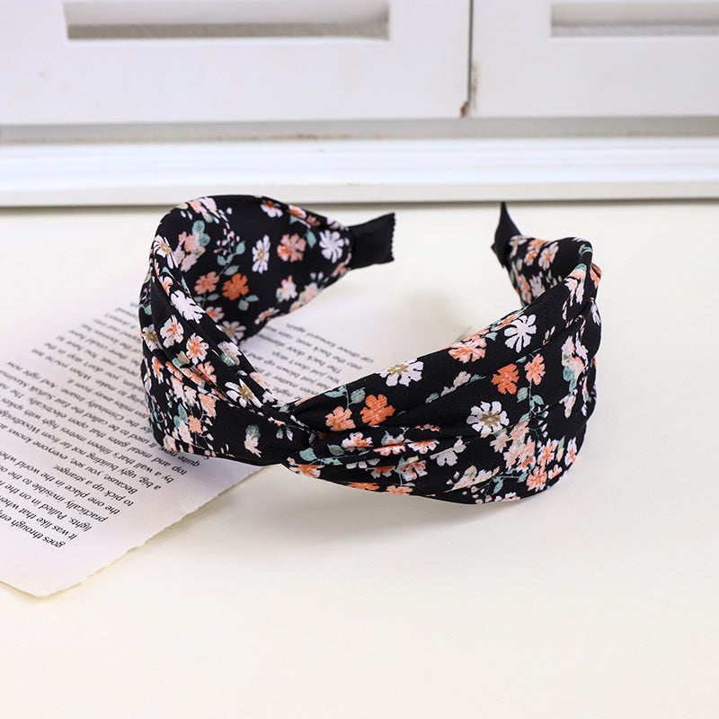 Twist top chiffon floral headband